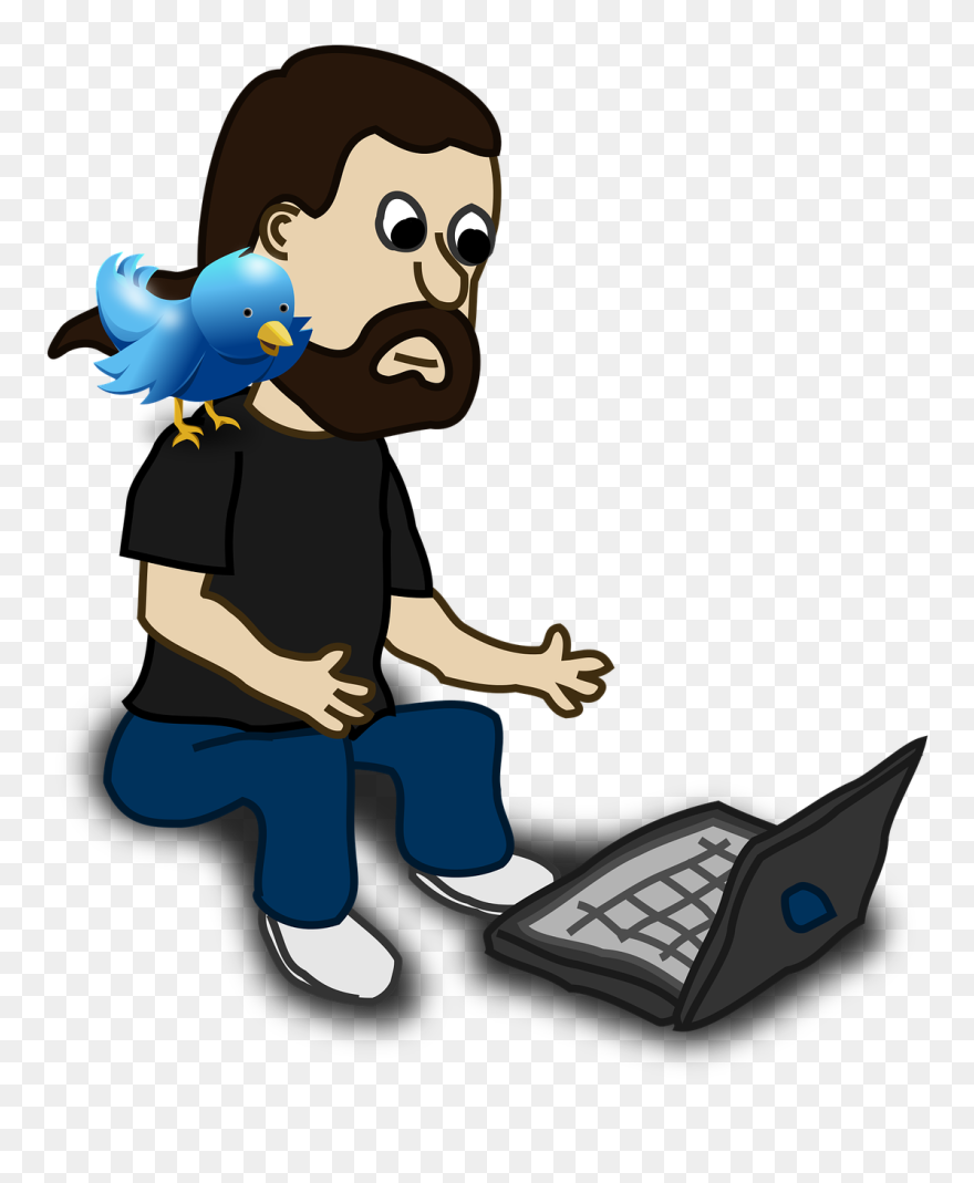 Human Behavior,fictional Character,technology - Social Media User Clipart - Png Download