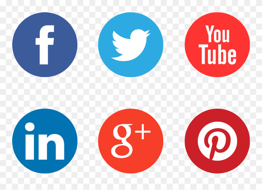 Flat Social Media Icons Png - Social Media Logo Png Hd Clipart