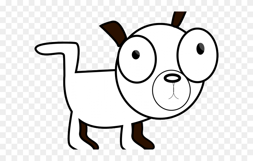White Dog Clipart Clip Art Library Download Black And - Dog Clipart Black And White - Png Download
