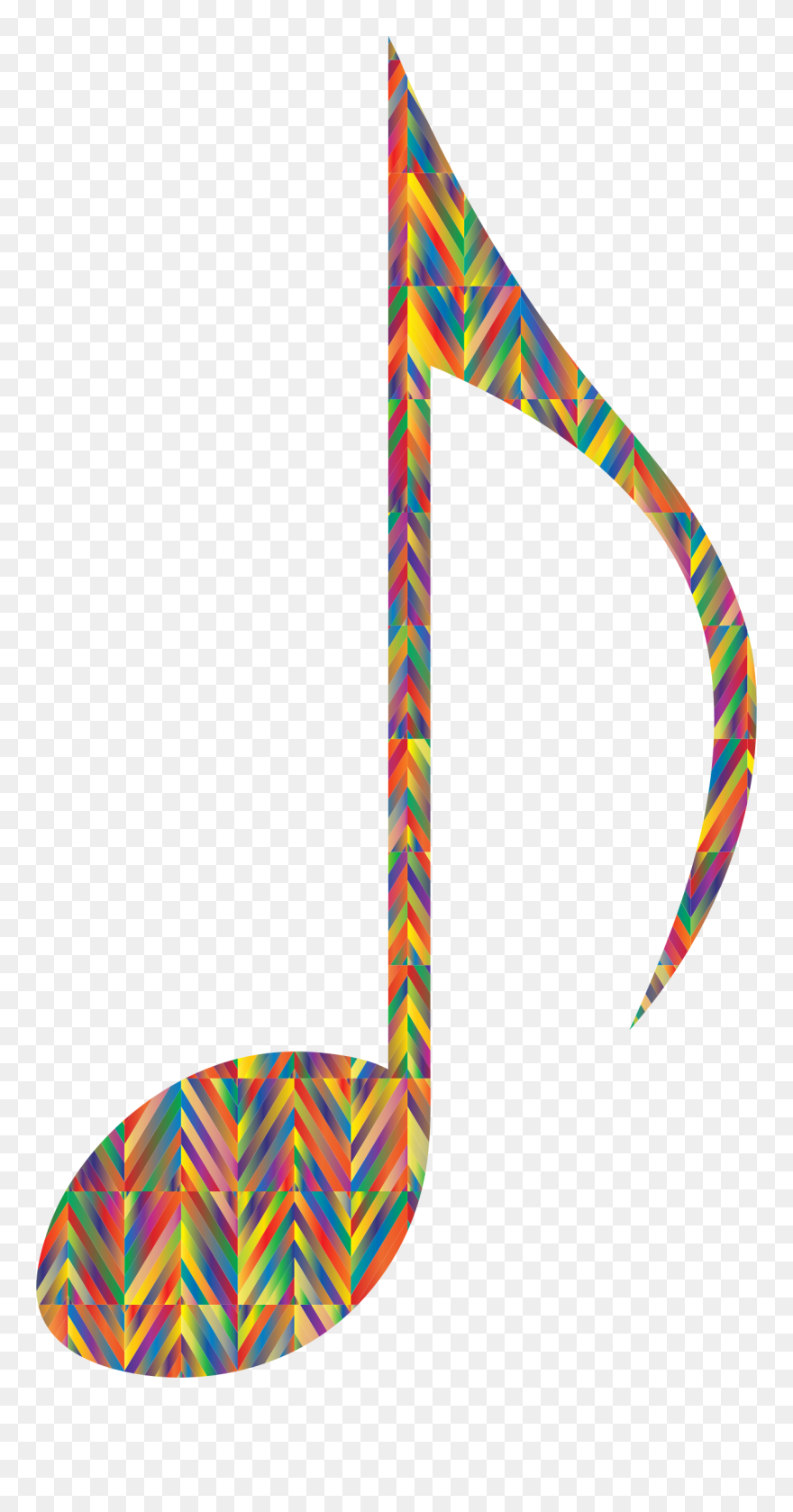 Prismatic Strips Musical Note 2 Clip Arts - Portable Network Graphics - Png Download