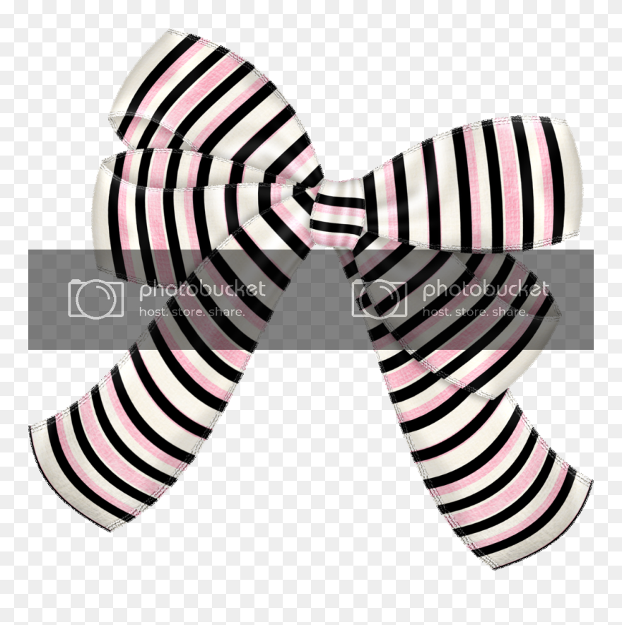 Transparent Striped Bow Tie Clipart - Illustration - Png Download