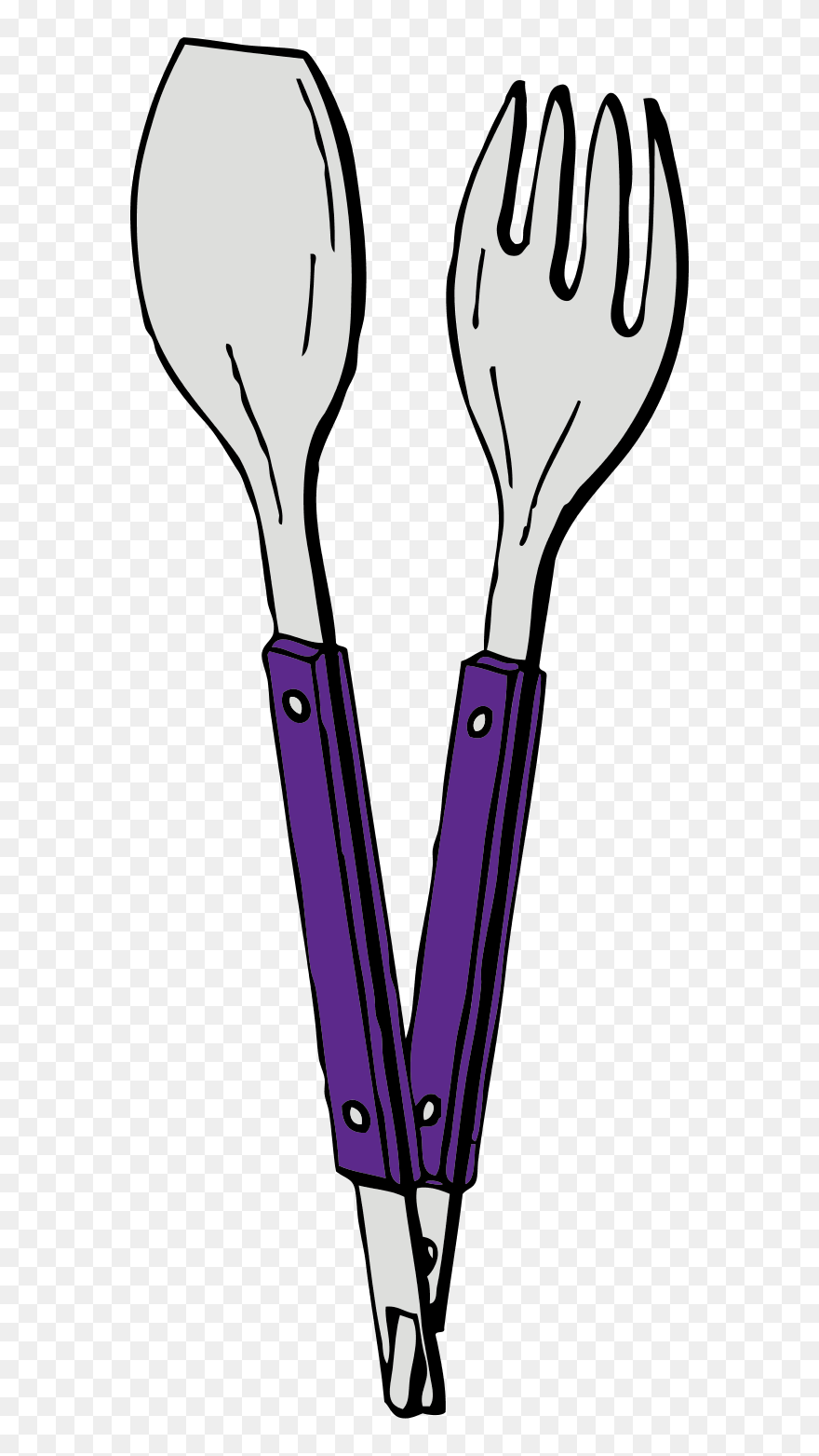 Transparent Fork And Spoon Png - Transparent Tongs Clipart
