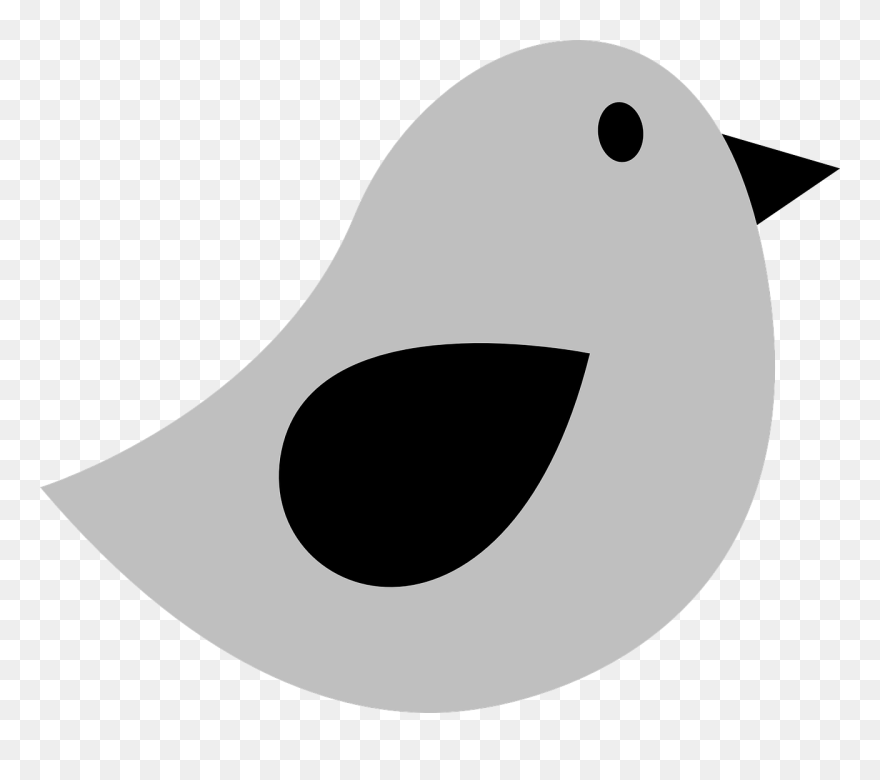 Grey Bird Clipart - Png Download