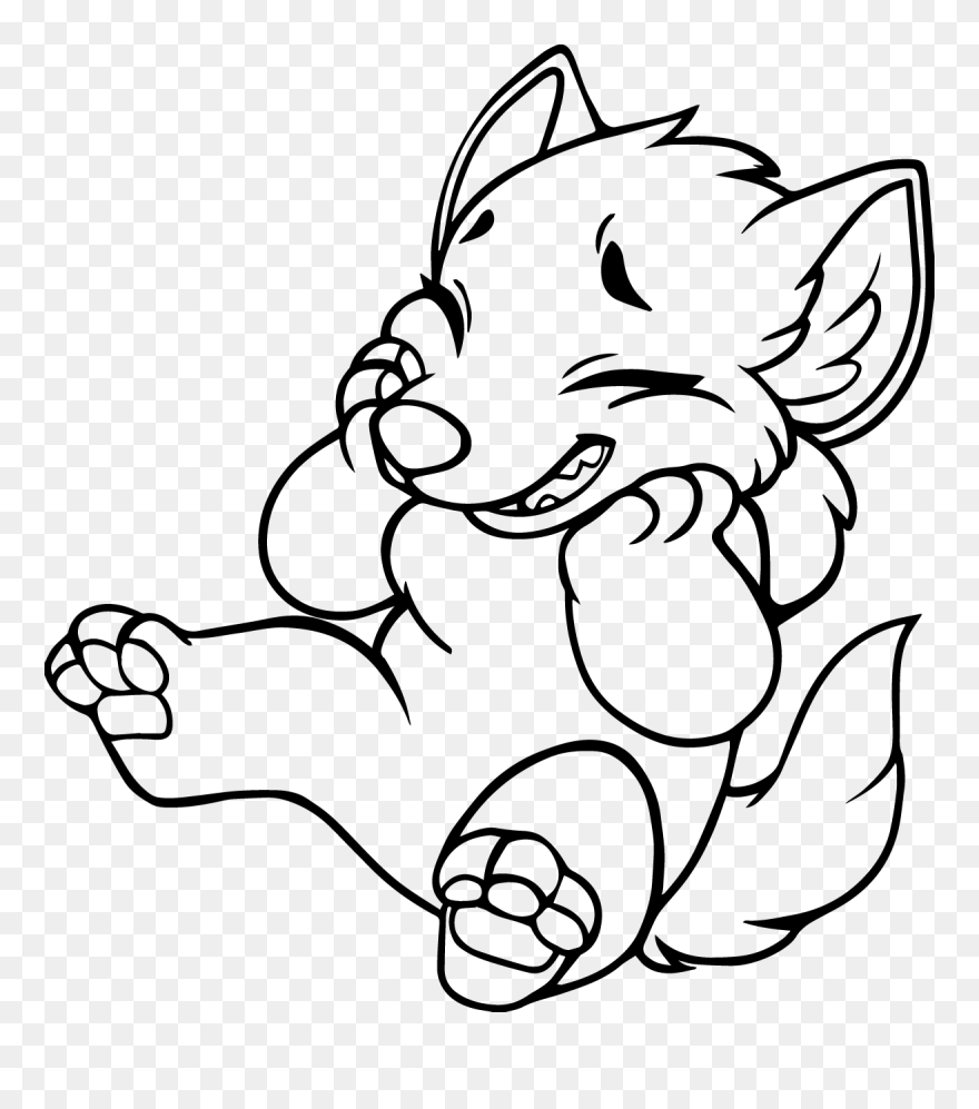 Hyena Clipart Chibi - Furvilla Chibi Smoothed Furry Base - Png Download