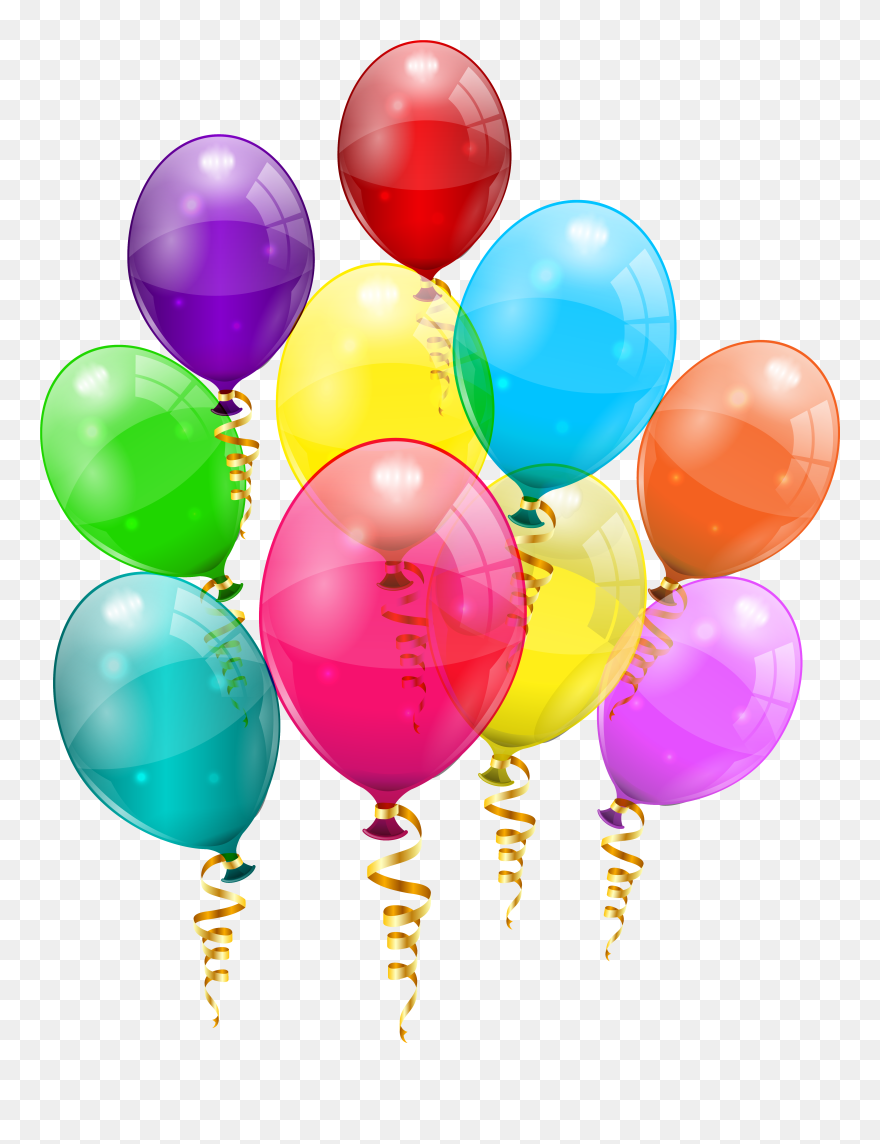 Birthday Balloon Clip Art - Birthday Background Balloon Pink - Png Download