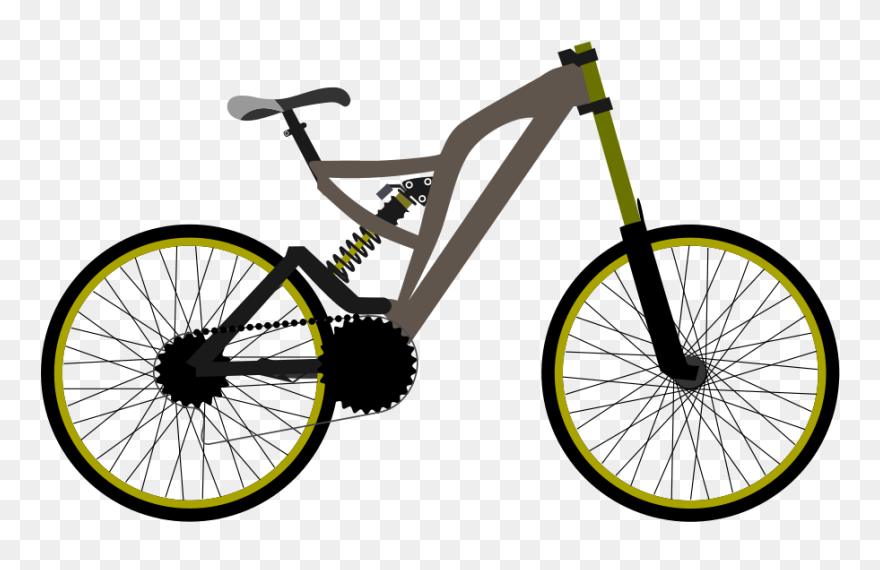 Transparent Mountain Bike Png - Mountain Bike Vector Svg Clipart