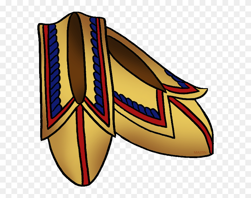 Transparent Native American People Clipart - Native American Moccasins Clip Art - Png Download