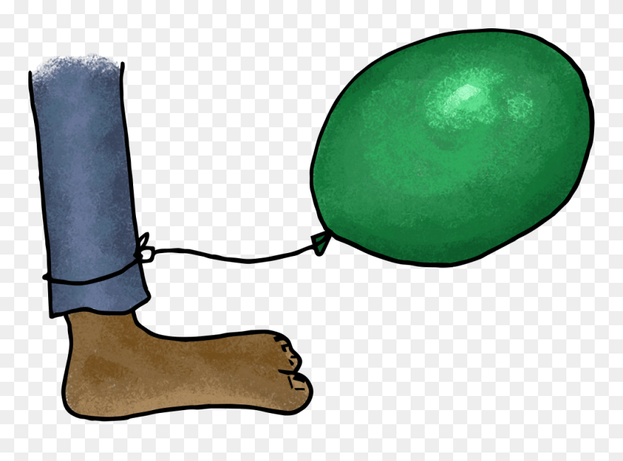 Shoe Stepping On Balloon Clipart