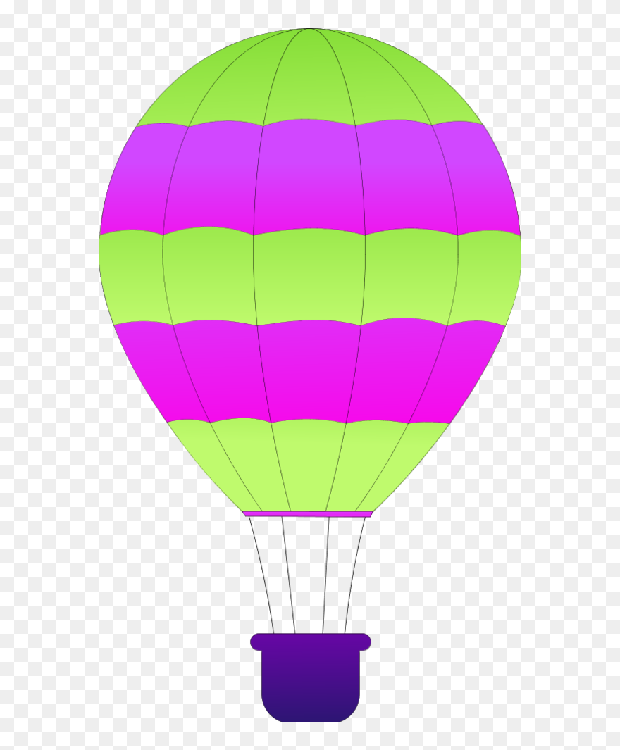 Hot Air Balloon Clipart Purple , Png Download - Hot Air Balloon Clip Art Transparent Png