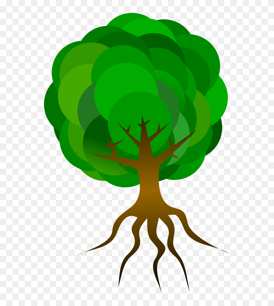 Tree Root Clip Art - Tree Animation With Roots - Png Download