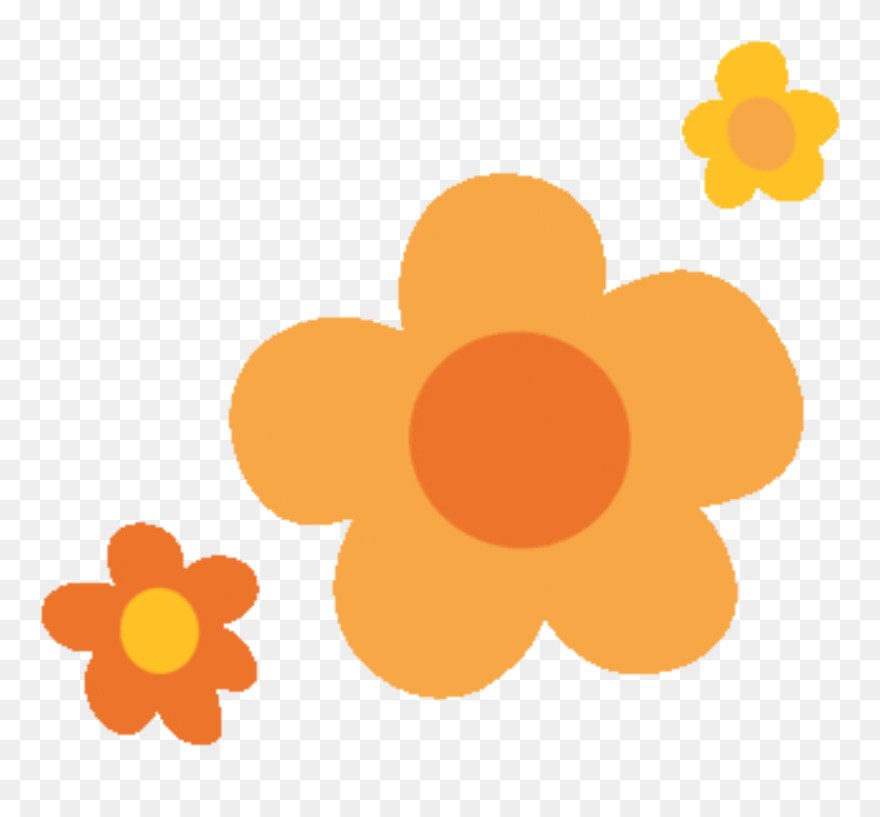 #vsco #rad #retro #groovy #summer #beach #flower #sunflower - Orange Vsco Stickers Transparent Groovy Clipart