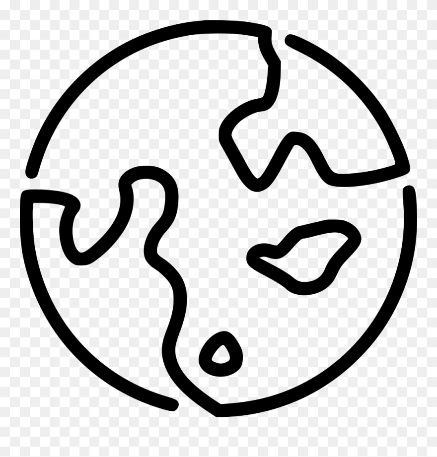 Earth - Black And White Global Warming Vector Clipart