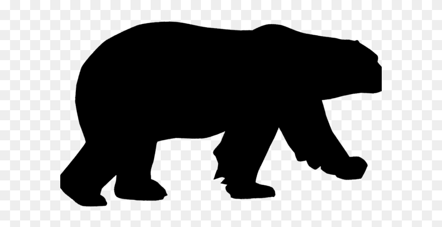 Silhouette Of Polar Bear Clipart