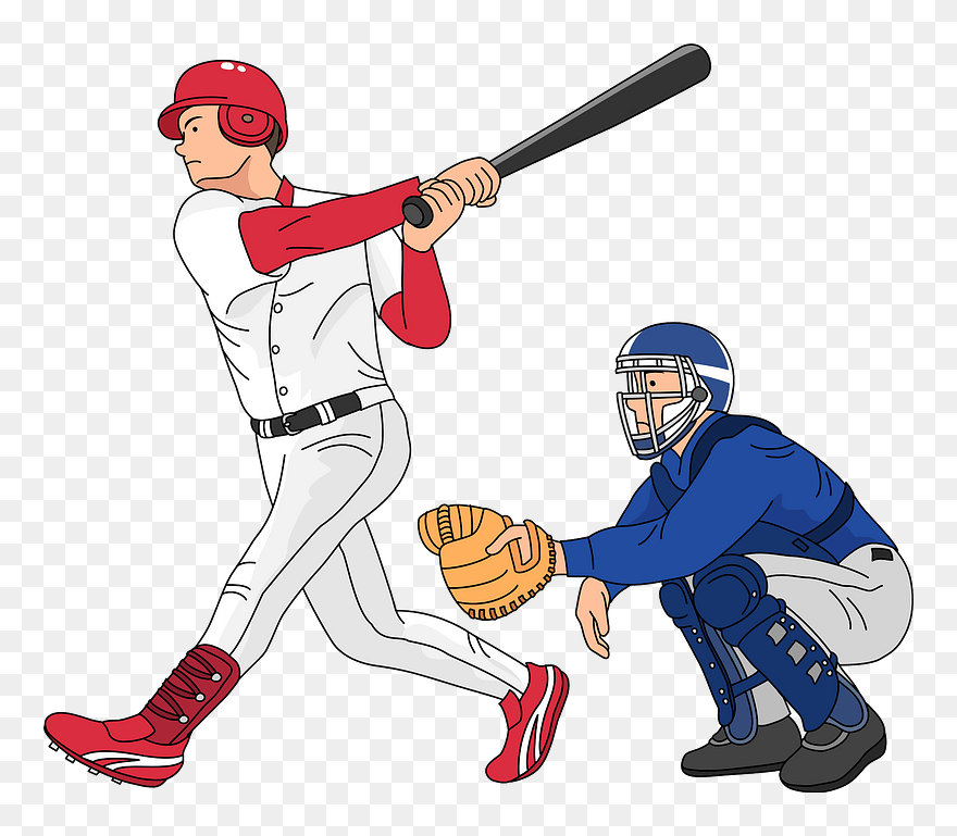 Baseball Players Sports Clipart - イラスト フリー 素材 野球 - Png Download
