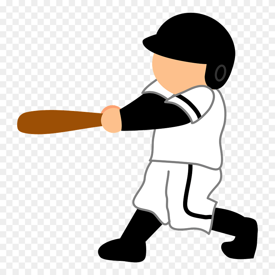 Baseball Sports Batter Clipart - Baseball - Png Download