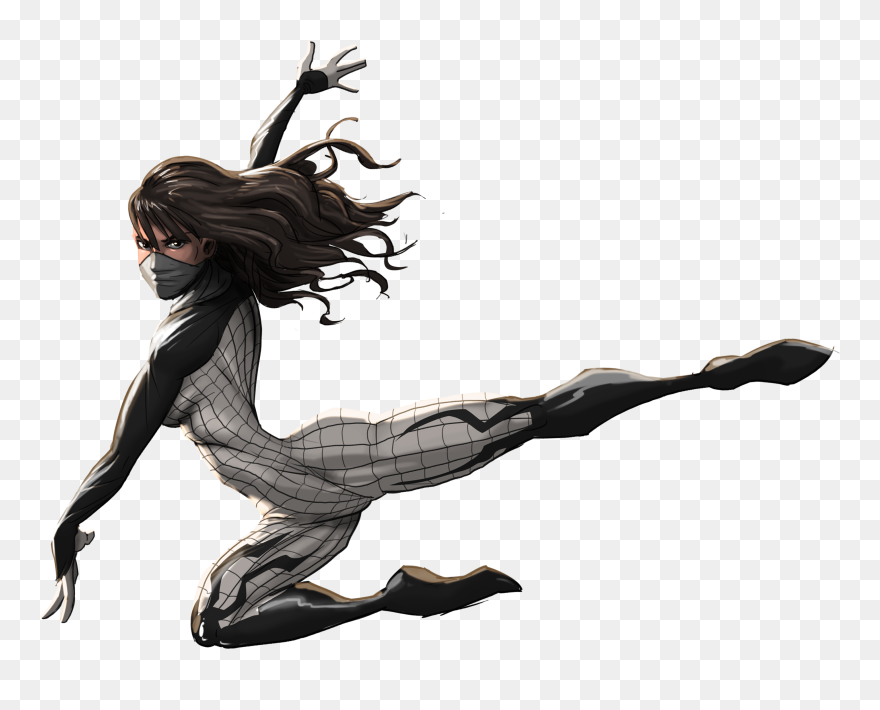 Clip Art Black And White Library Cindy Moon Earth Sd - Spider Man Unlimited Mary Jane Spider Women - Png Download