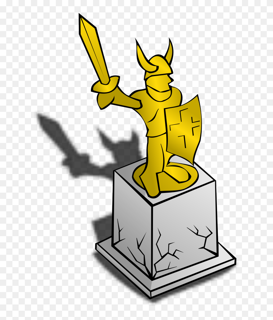 Cartoon Statue Sculpure Svg Clip Arts - Estatua Clipart - Png Download