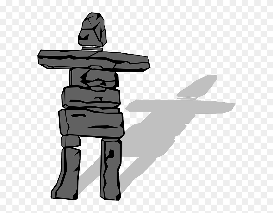 Wooden, Person, Wood, Statue, Stone, Skeleton, Doll - Inukshuk Clipart - Png Download
