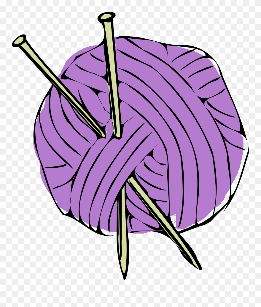 The Knitting Sloth - Knitting Clip Art - Png Download