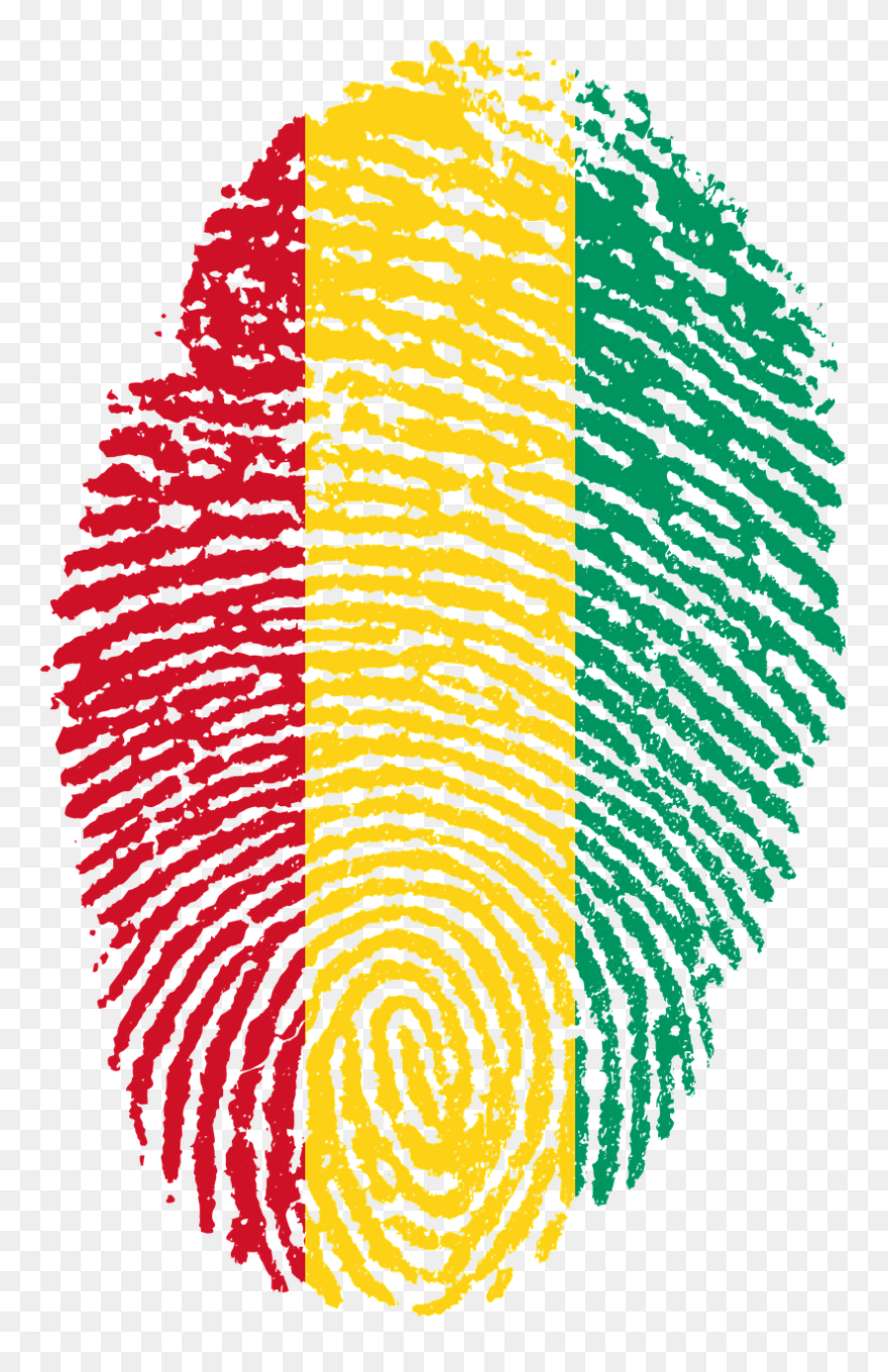 Zambian Flag - Guam Flag Fingerprint Clipart
