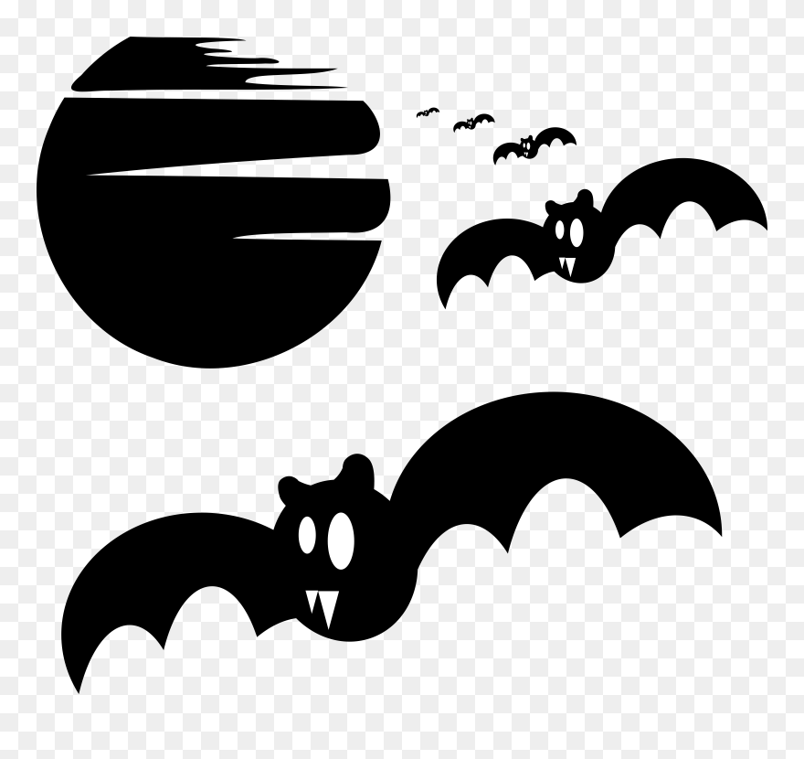 Halloween Bats Silhouette 3wjrek Clipart - Spooky Halloween Png Transparent Png