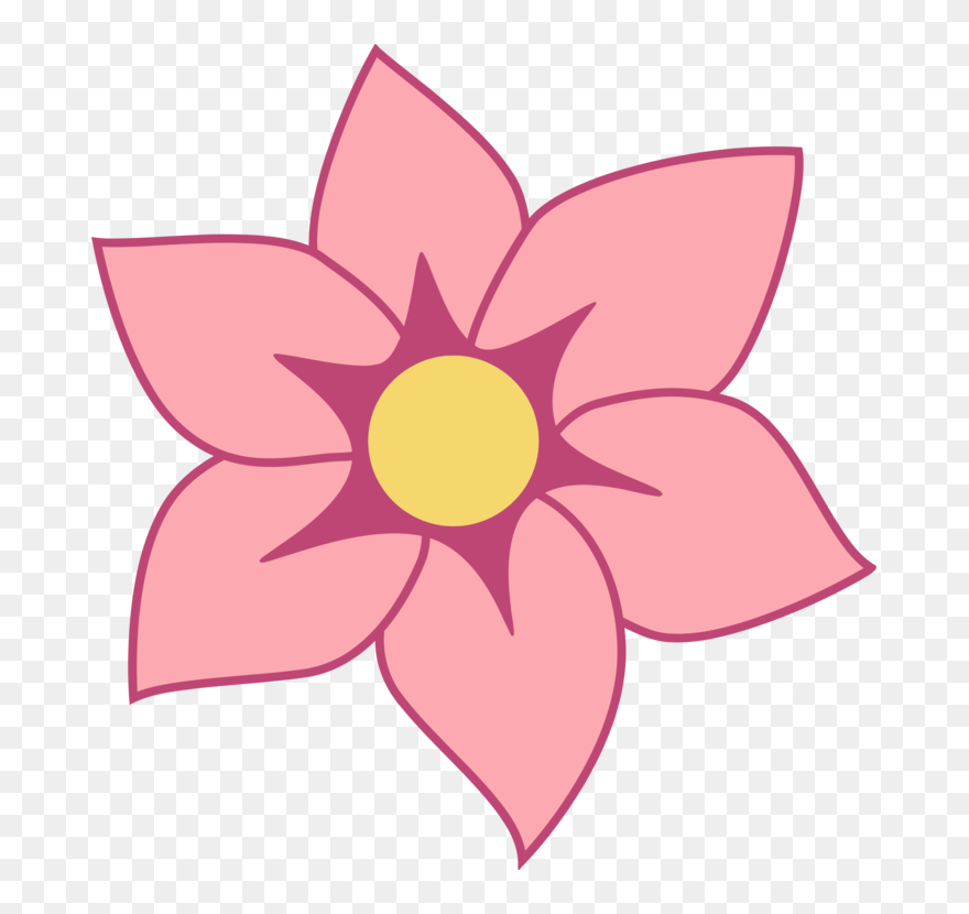 Pink,plant,flora - Flower Cartoon Cover Clipart