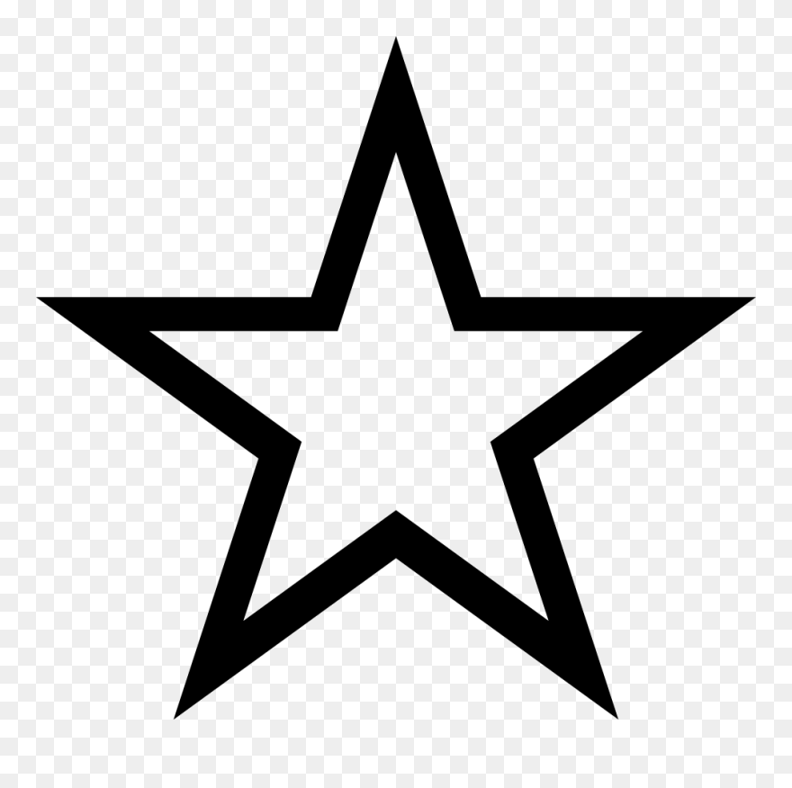 Star Hollow Svg Png Icon Free Download - Star Clipart Black And White Transparent Png