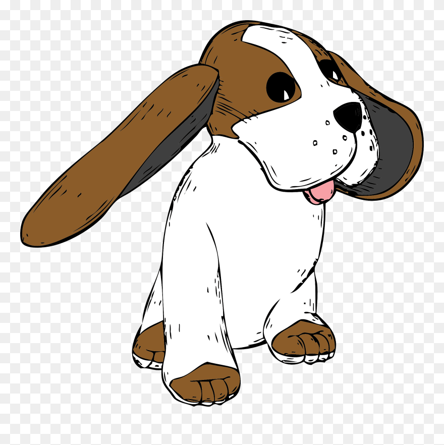 Dog With Floppy Ears Clipart - Png Download
