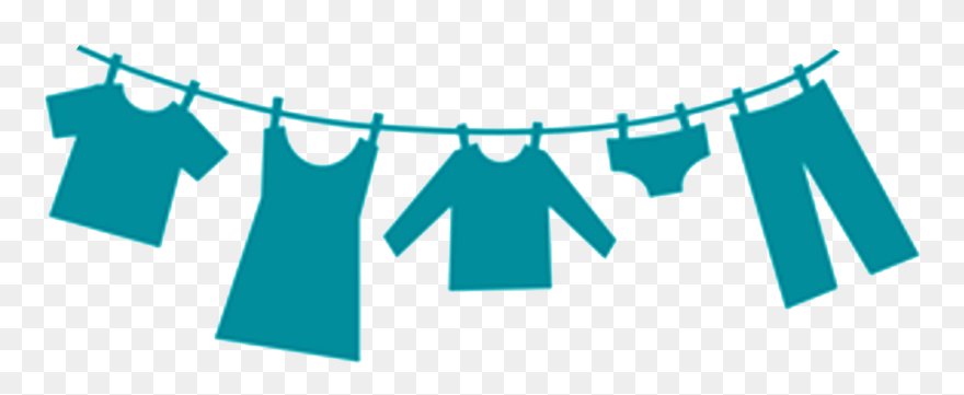Clothes Line Laundry Room Silhouette - Clothes Line Png Clipart