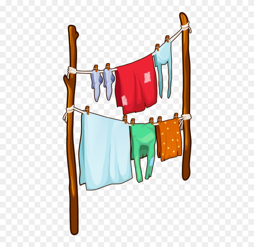 Clothes Hanger Clothes Line Clothing Stock Photography - Clothes Line Cartoon Clipart