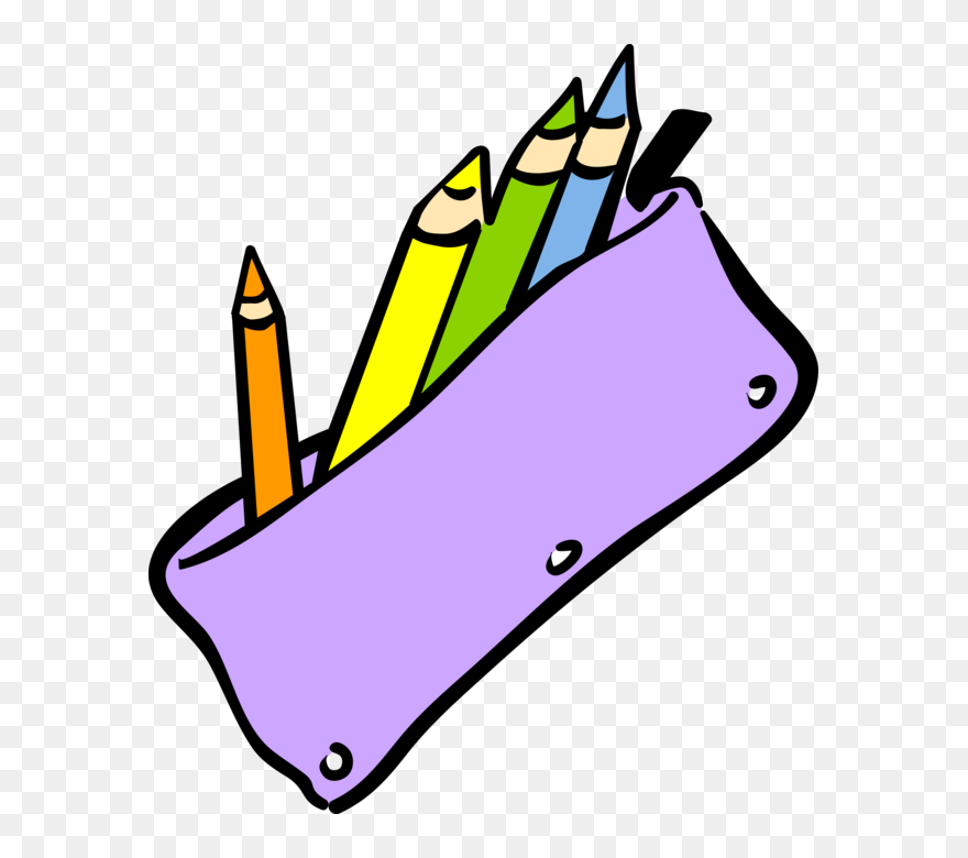 Vector Illustration Of Student"s School Pencil Case - Pencil Case Clipart Png Transparent Png