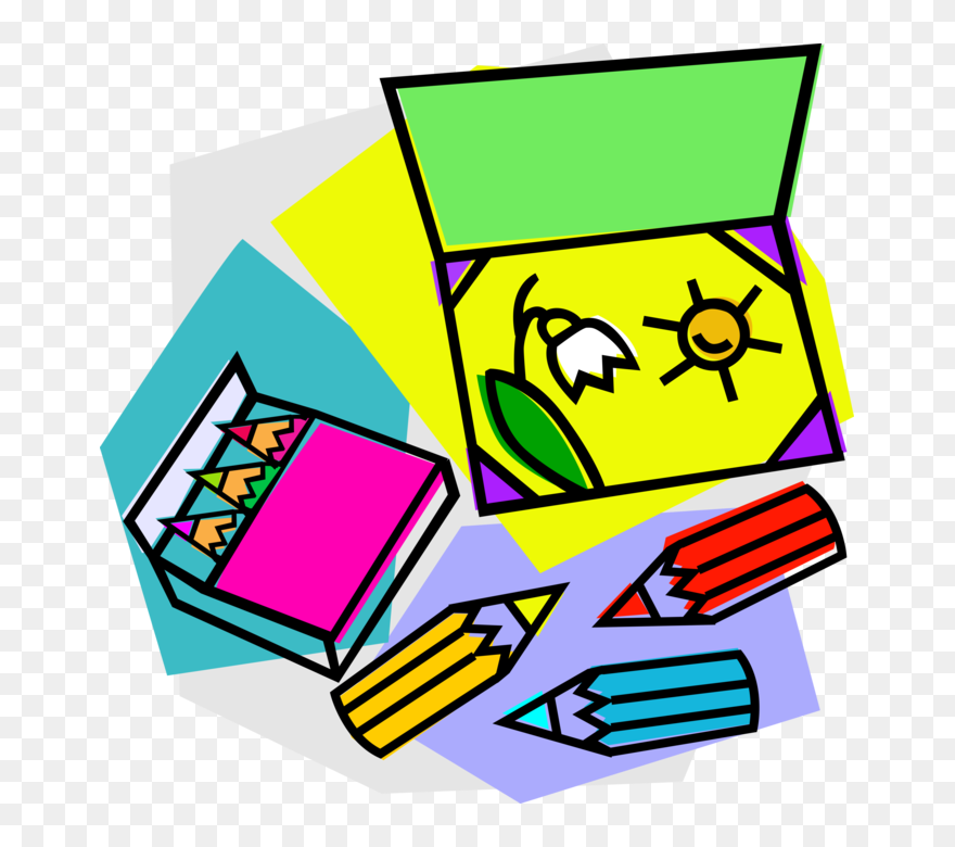 Vector Illustration Of Visual Arts Colored Pencil Writing - Lápis De Cor Desenho Png Clipart