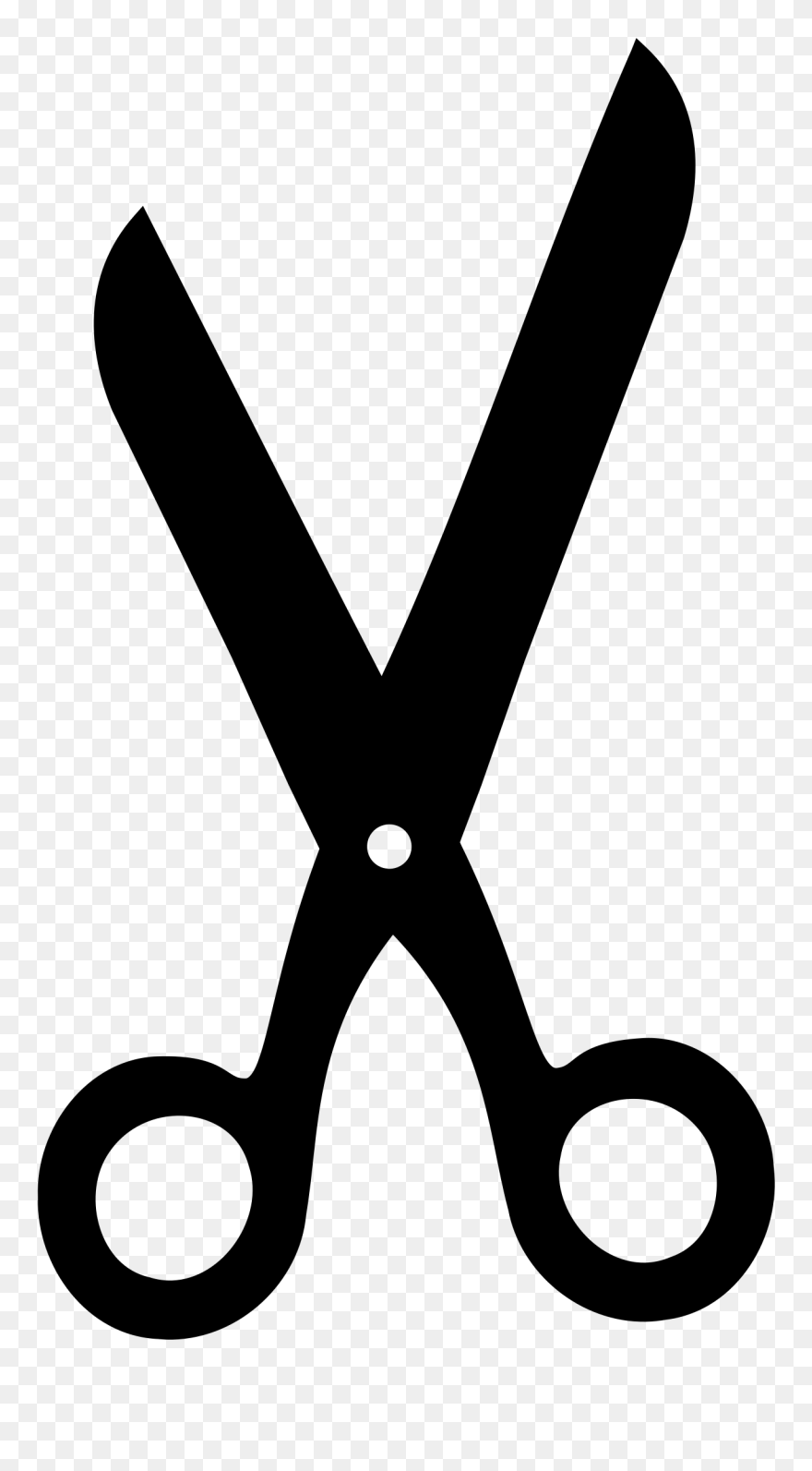 Transparent Scissors And Comb Png - Sewing Scissors Silhouette Clipart