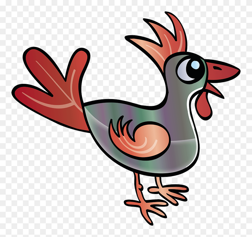 Cartoon Rooster Clipart - Png Download