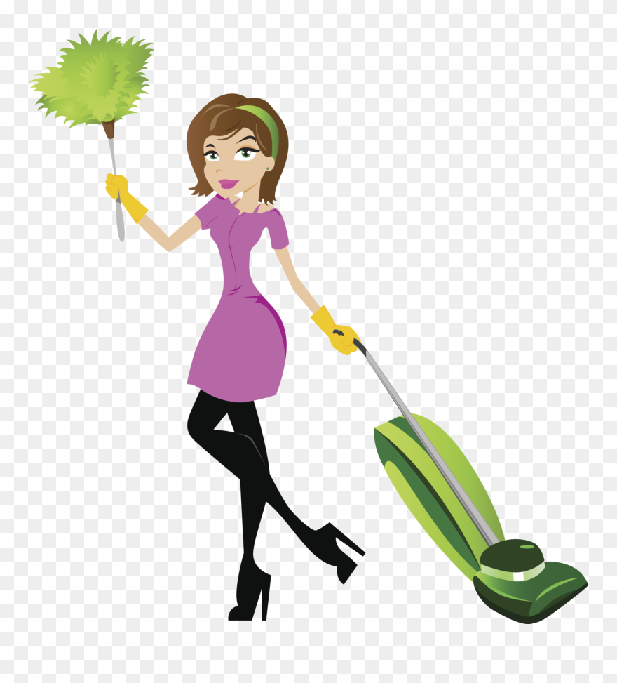 Huggins Llc - Mom Cleaning Clipart - Png Download