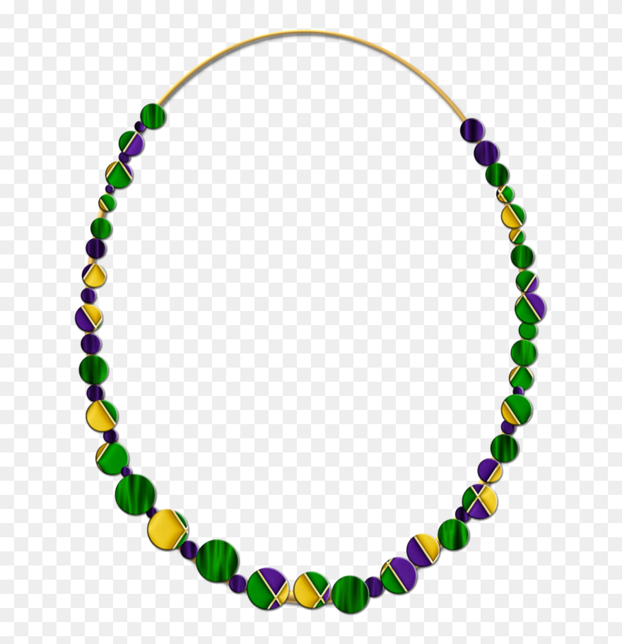 Mardi Bead Gras Lundi Throws Free Transparent Image - Mardi Gras Beads Clip Art - Png Download