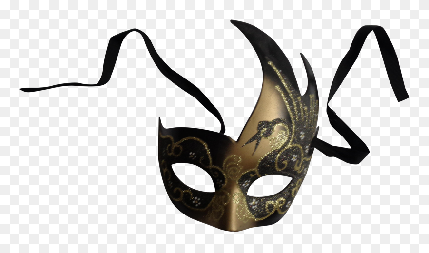 Mardi Venice Gold Carnival Gras Mask Clipart - Carnival - Png Download