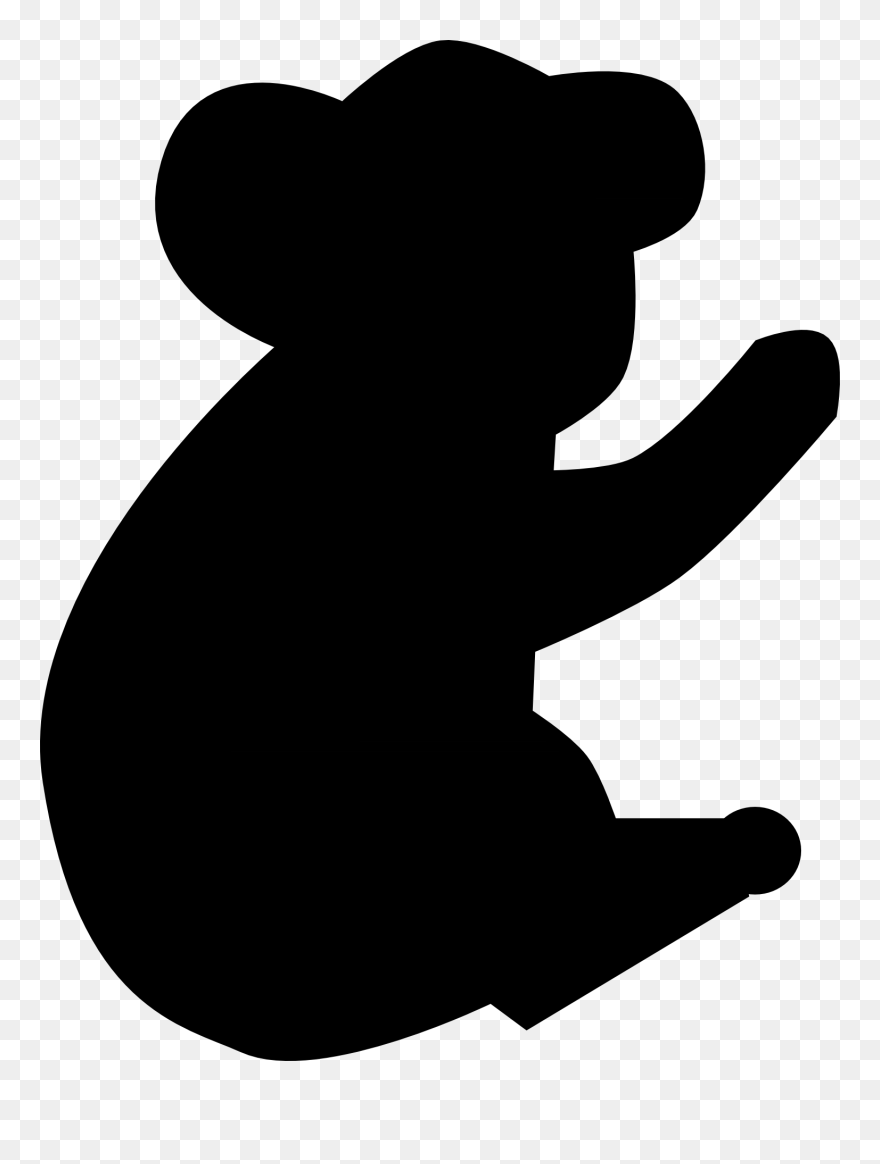 Koala Silhouette Australia Clip Art - Koala Silhouette - Png Download