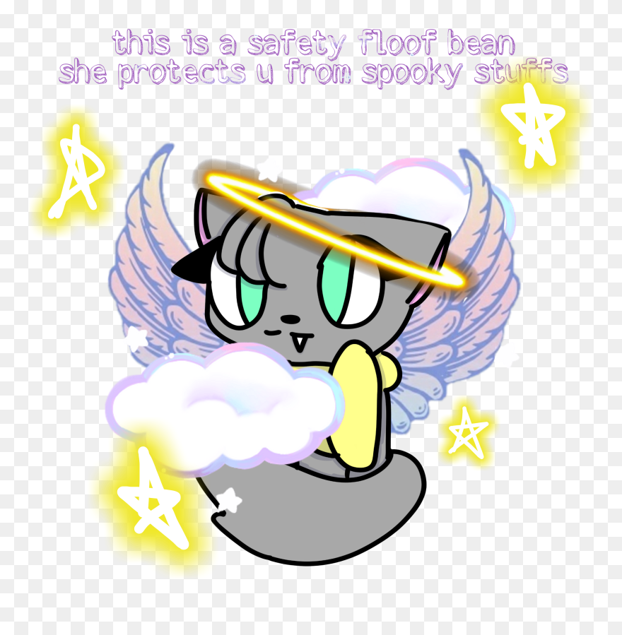 U Kniw The Safety Seal Well This Is My Saftey Floof - Angel Wings Clipart