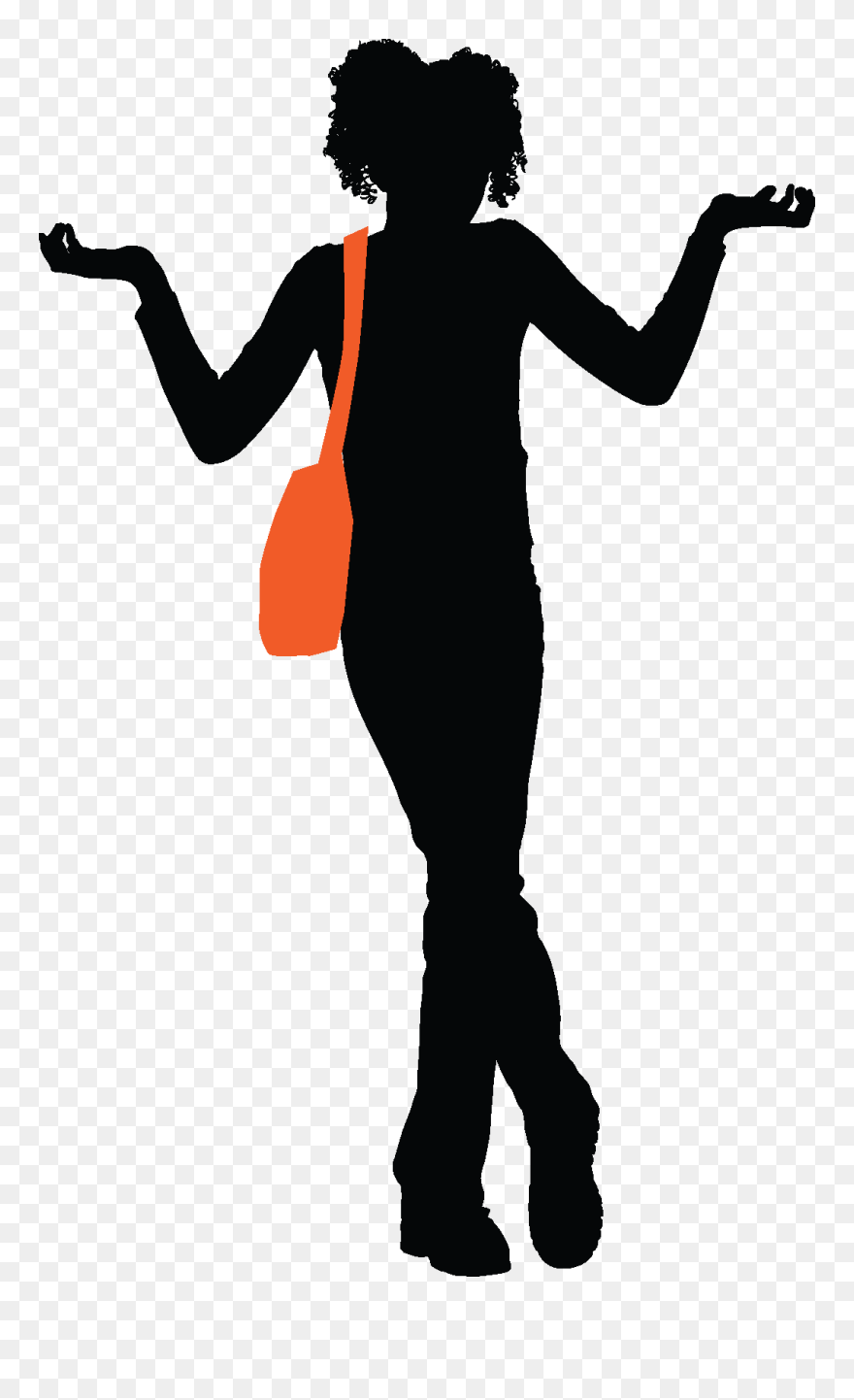 Silhouette Adolescence Stencil Clip Art Female - People Stencils - Png Download