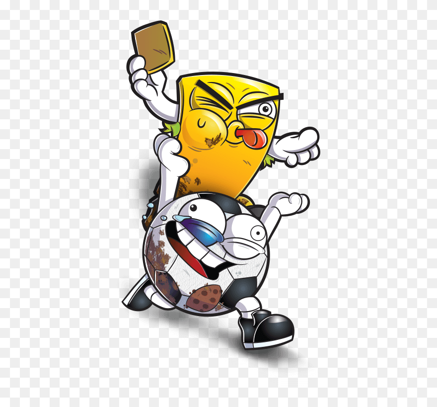 Football And Whistle Smashers Clip Arts - Cartoon - Png Download