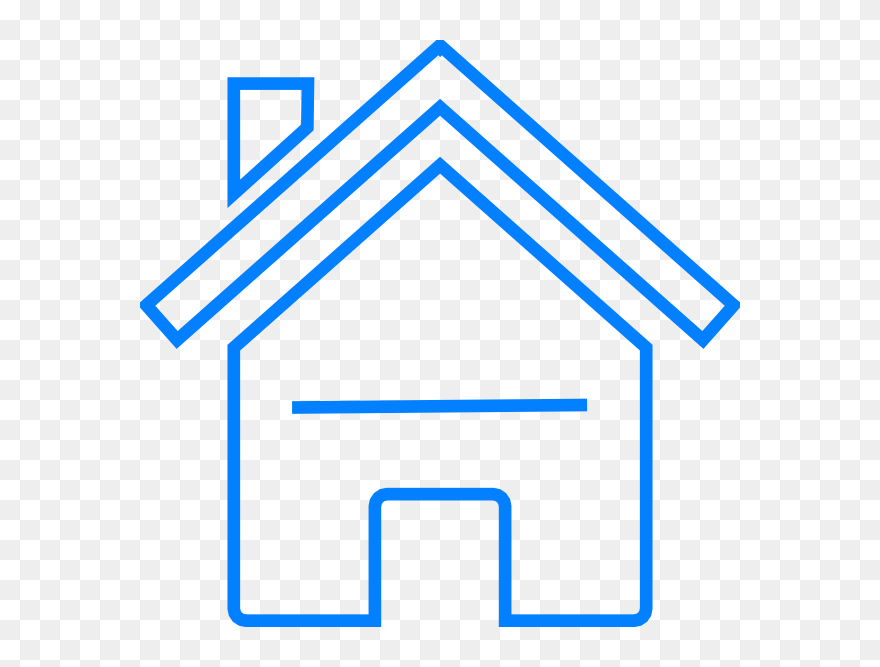 Transparent Blue House Clipart - Clip Art House Blue - Png Download