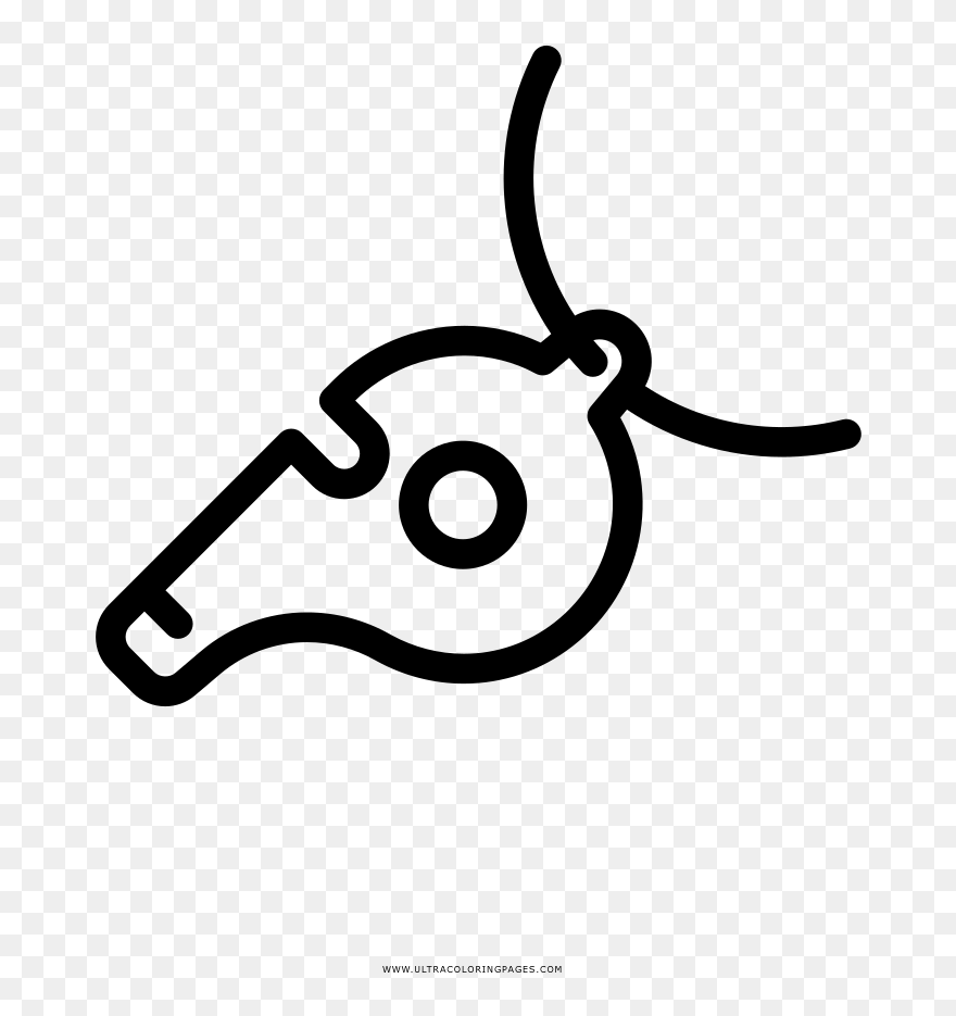 Whistle Coloring Page Clipart