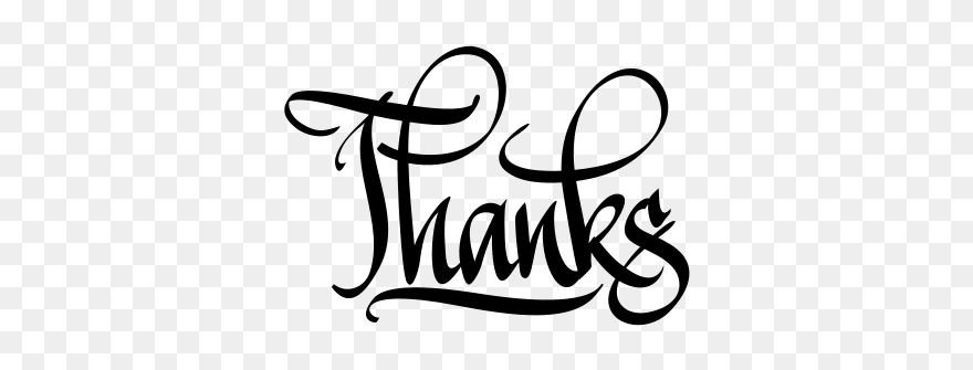 Thanks, Digital Calligraphy - Thanks Clip Art - Png Download