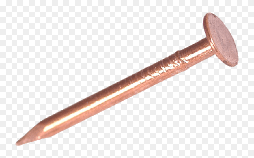 Transparent Hammer And Nails Clipart - Copper Nail - Png Download