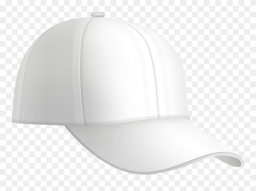 Baseball Hat Clipart Black And White Vector Royalty - White Baseball Cap Png Transparent Png
