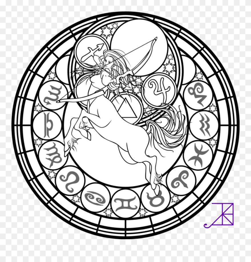 Transparent Kingdom Hearts Heart Symbol Png - Nightmare Before Christmas Stained Glass Coloring Pages Clipart