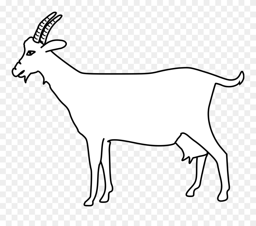 Outline Goat Clipart - Png Download