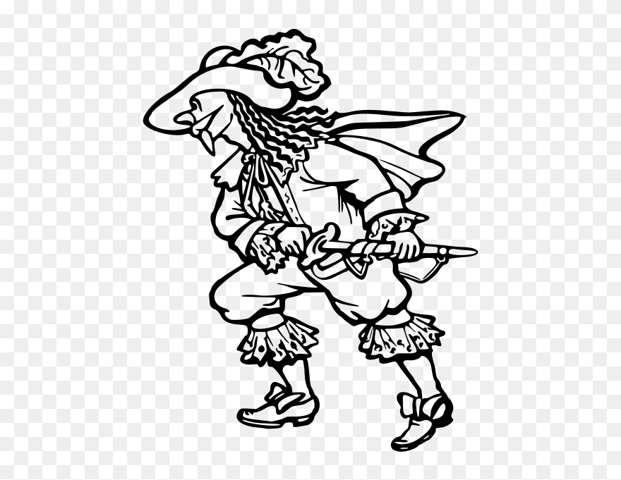 Vintage Cavalier Image - Cavalier Soldier Drawing Clipart