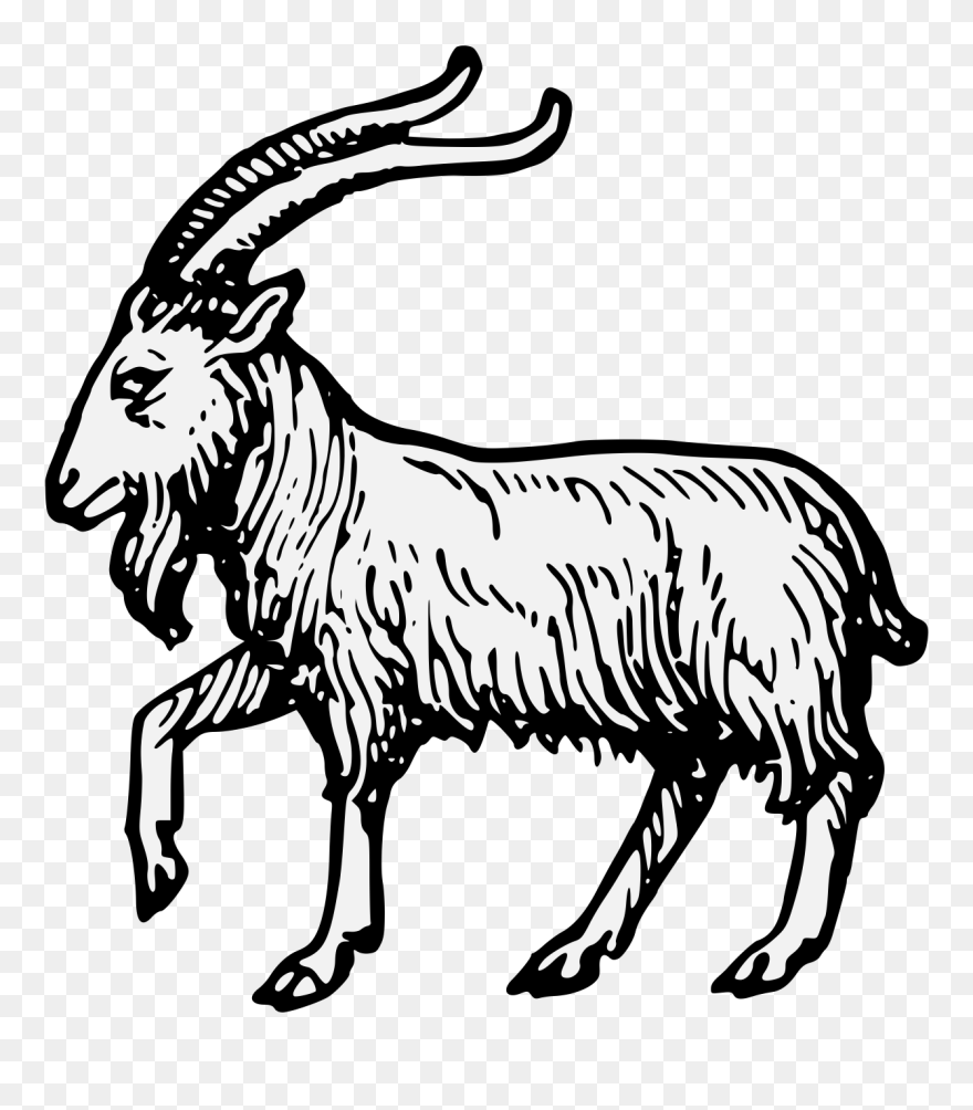 Heraldic Art - Goat Heraldry Clipart